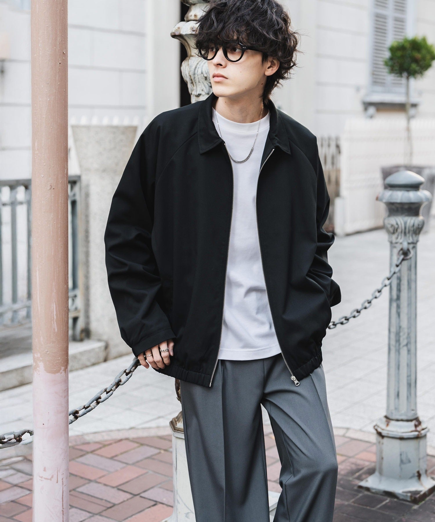 オーバーサイズドルマンスリーブショートブルゾン 13724