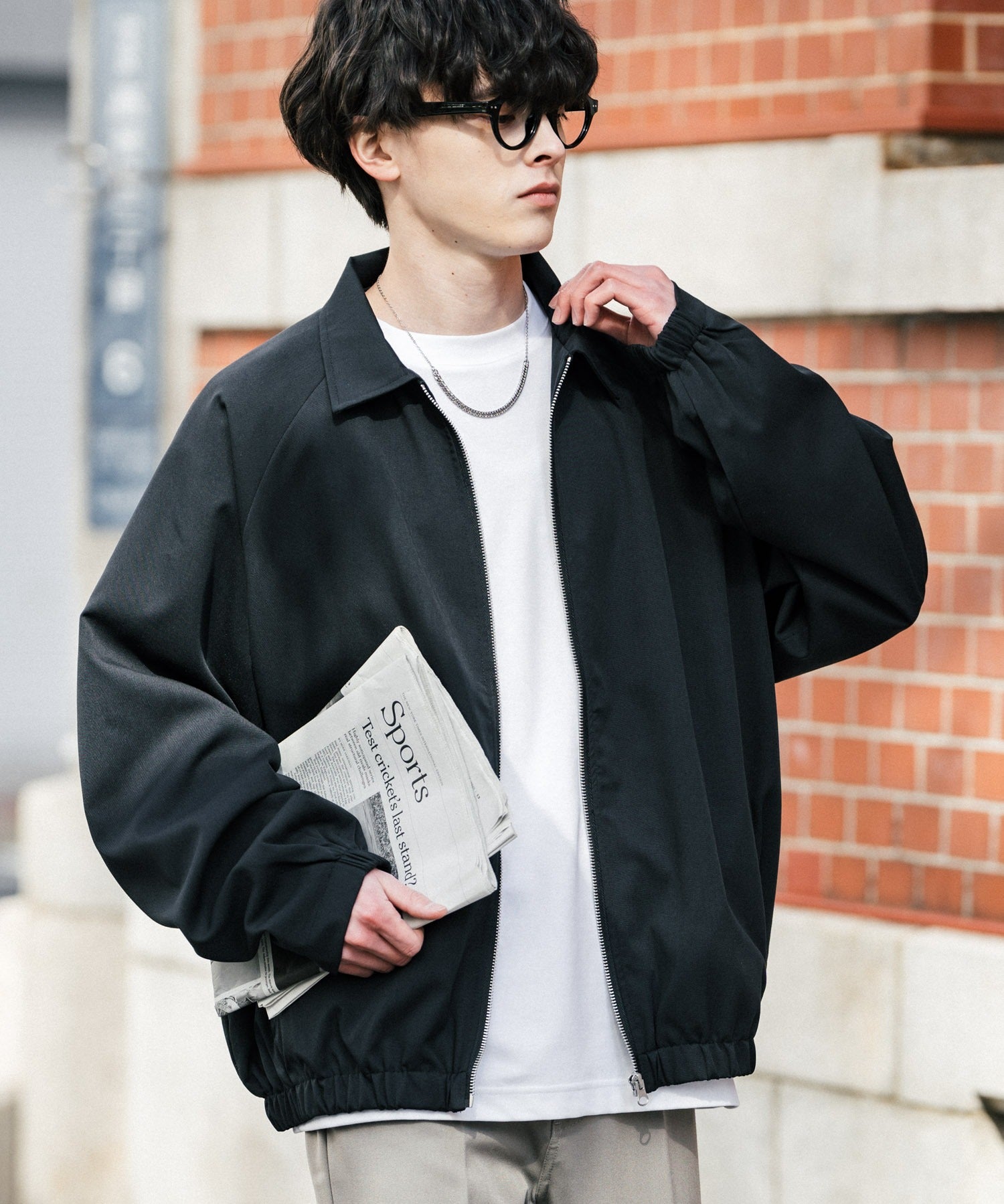 オーバーサイズドルマンスリーブショートブルゾン 13724