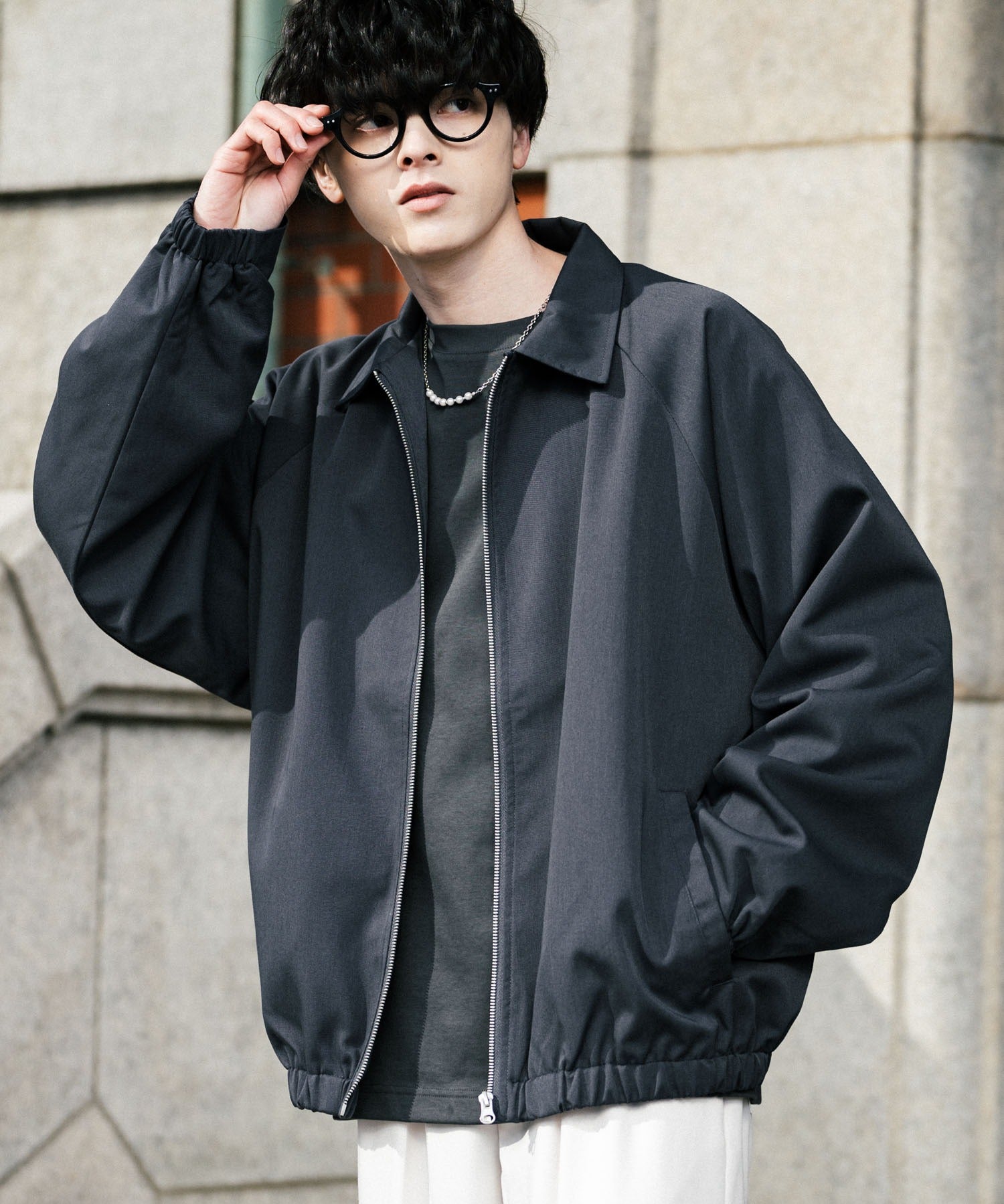 オーバーサイズドルマンスリーブショートブルゾン 13724