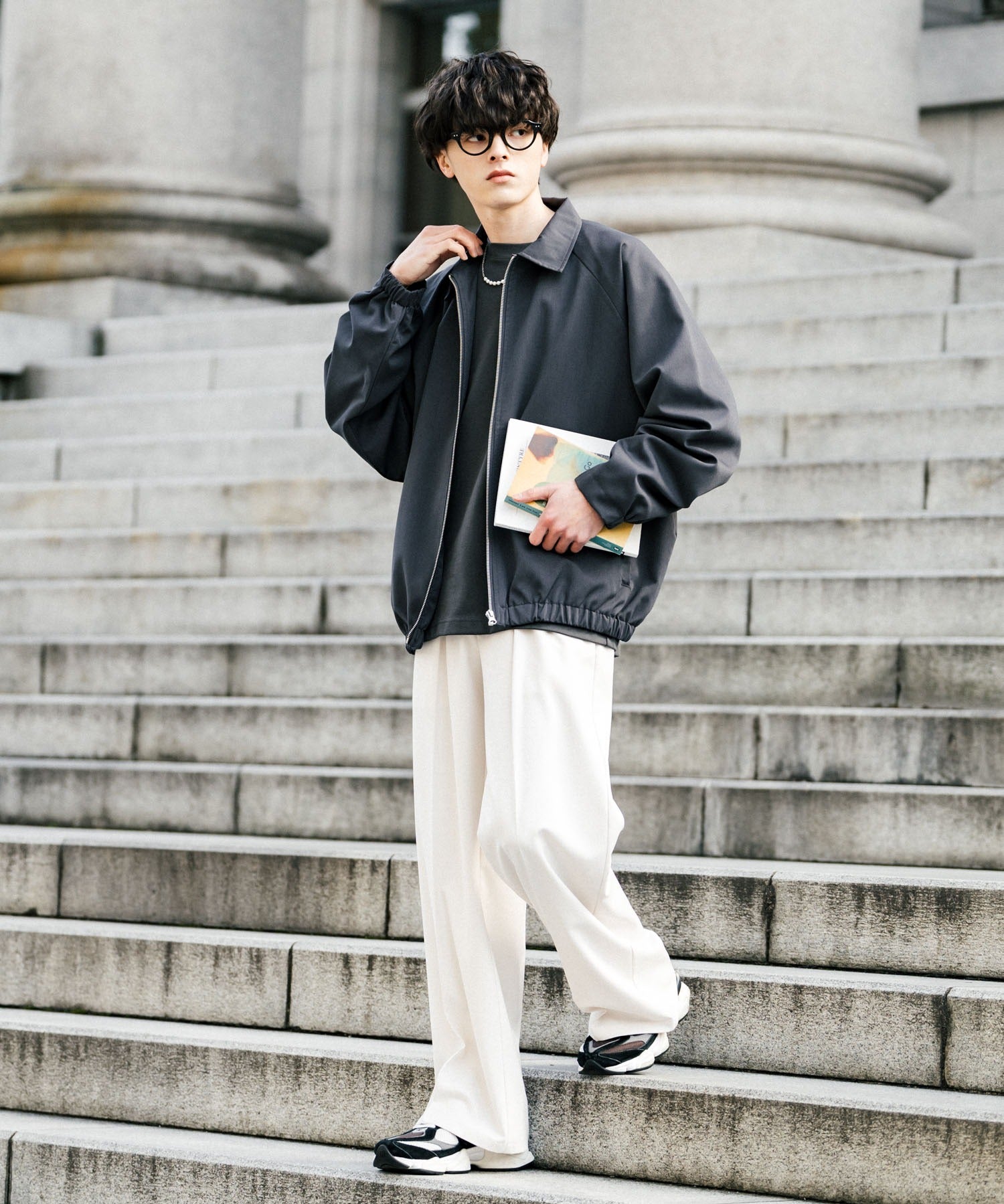 オーバーサイズドルマンスリーブショートブルゾン 13724