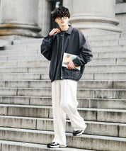 オーバーサイズドルマンスリーブショートブルゾン 13724