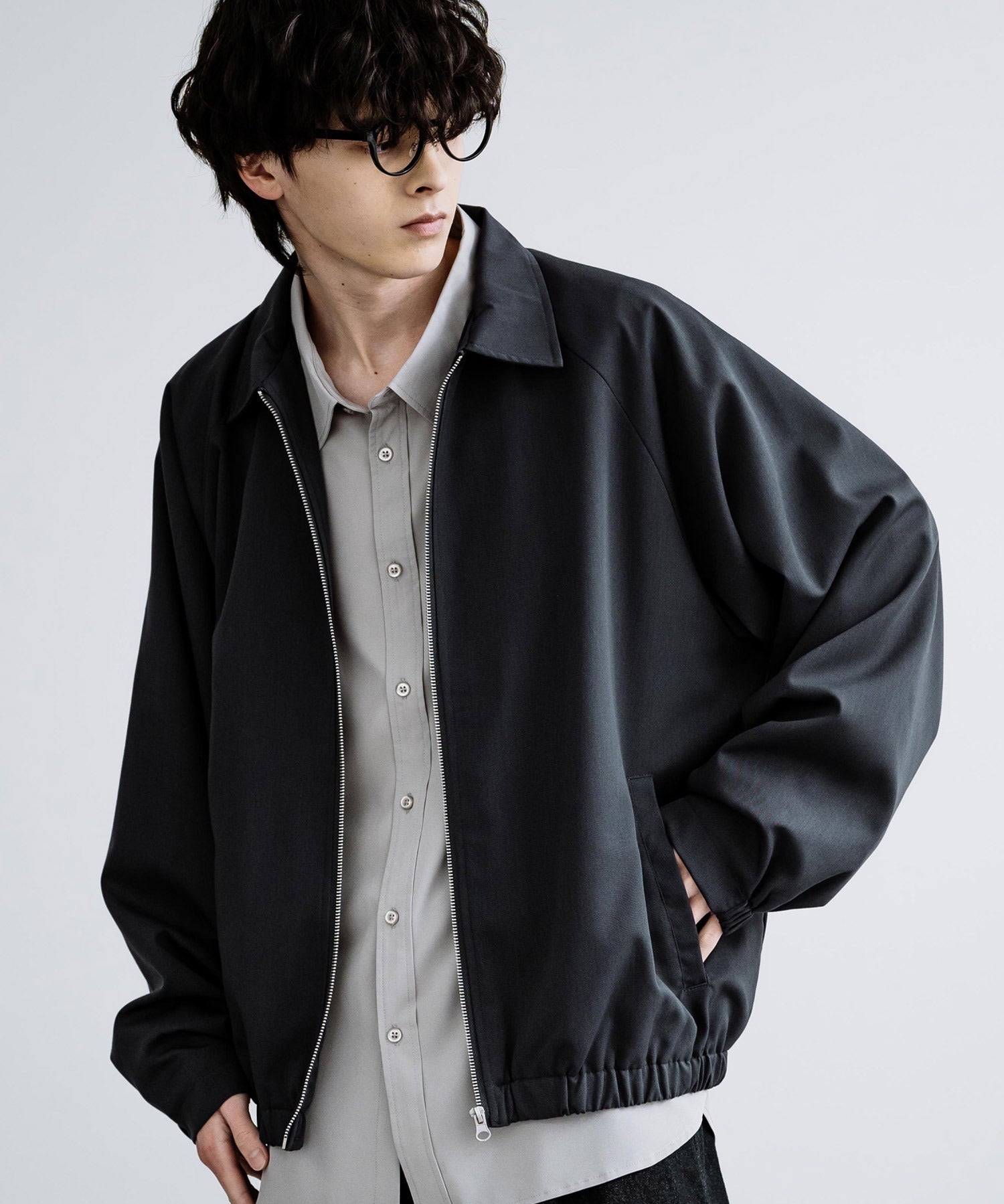 オーバーサイズドルマンスリーブショートブルゾン 13724