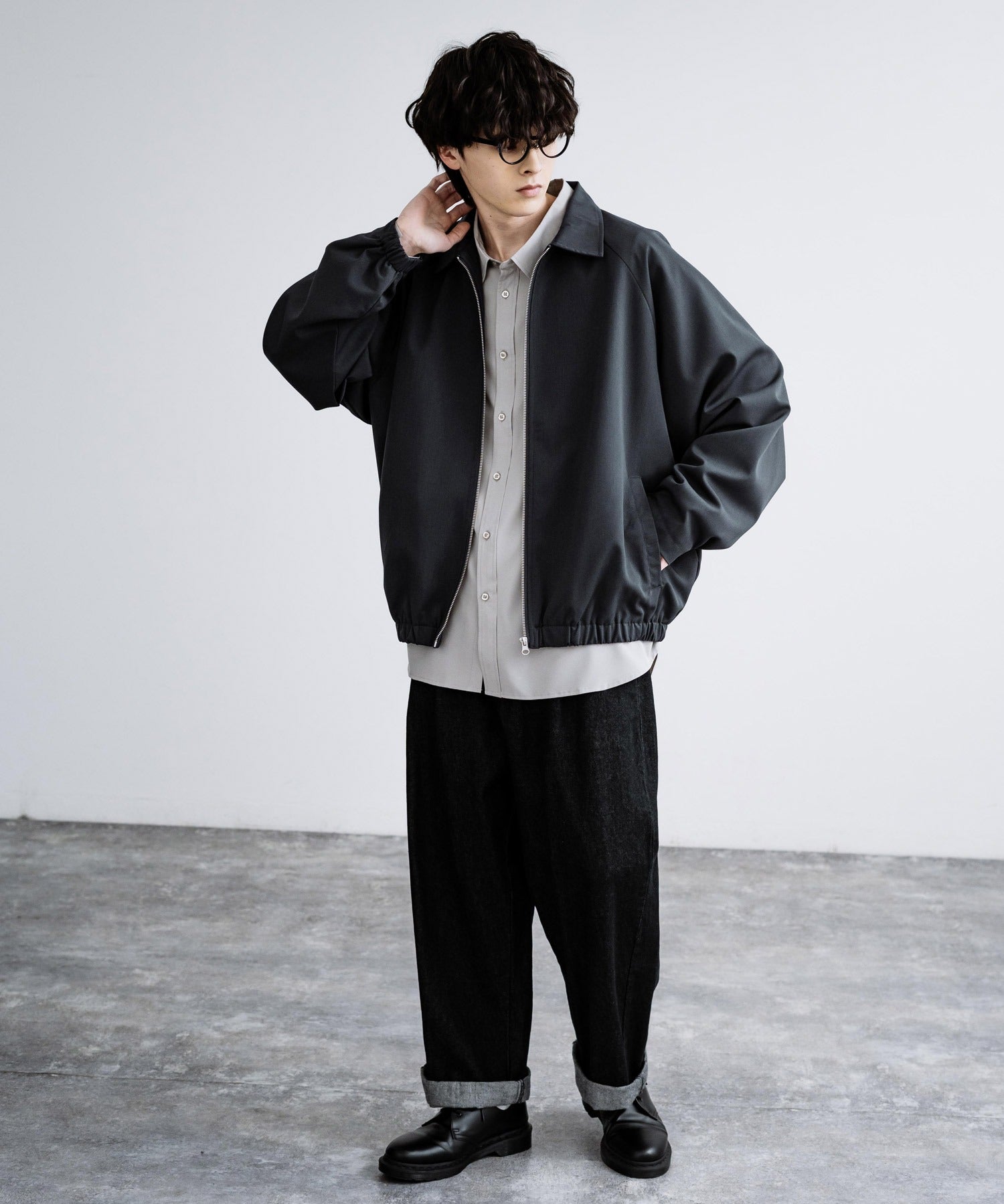 オーバーサイズドルマンスリーブショートブルゾン 13724