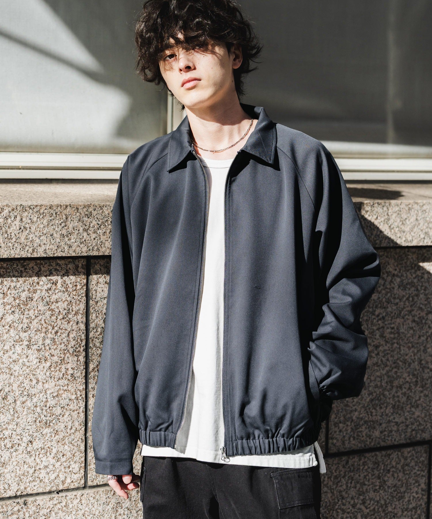 オーバーサイズドルマンスリーブショートブルゾン 13724