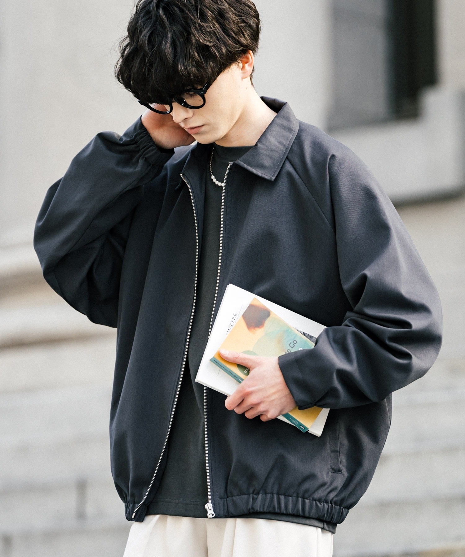 オーバーサイズドルマンスリーブショートブルゾン 13724