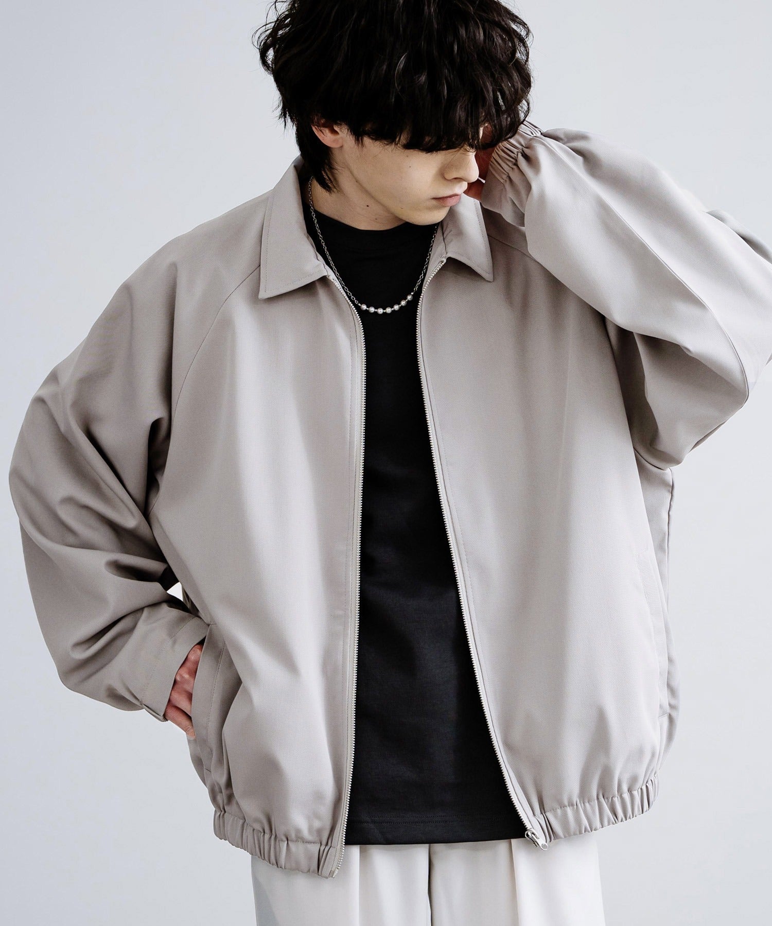 オーバーサイズドルマンスリーブショートブルゾン 13724