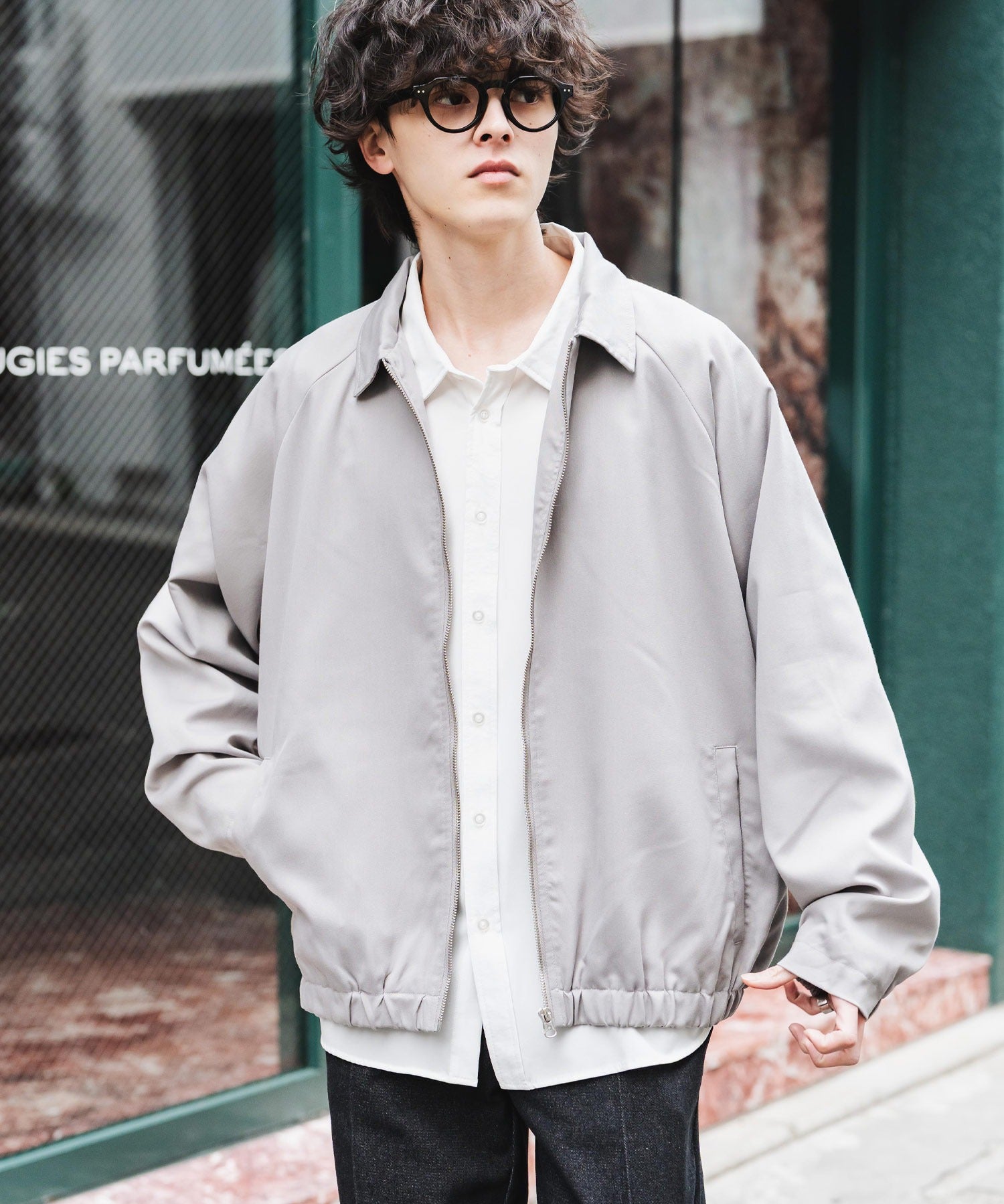 オーバーサイズドルマンスリーブショートブルゾン 13724