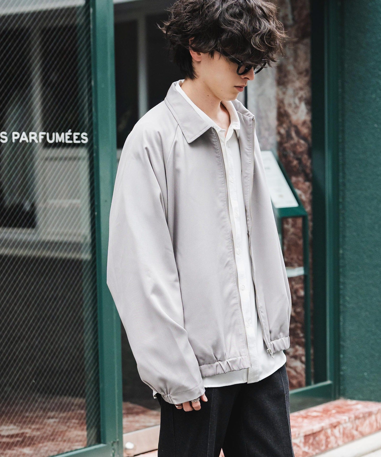 オーバーサイズドルマンスリーブショートブルゾン 13724