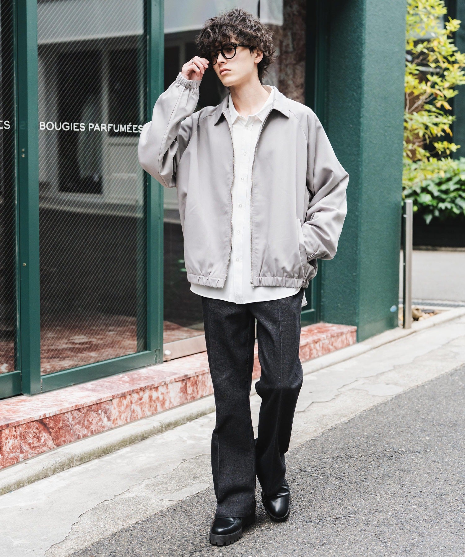 オーバーサイズドルマンスリーブショートブルゾン 13724