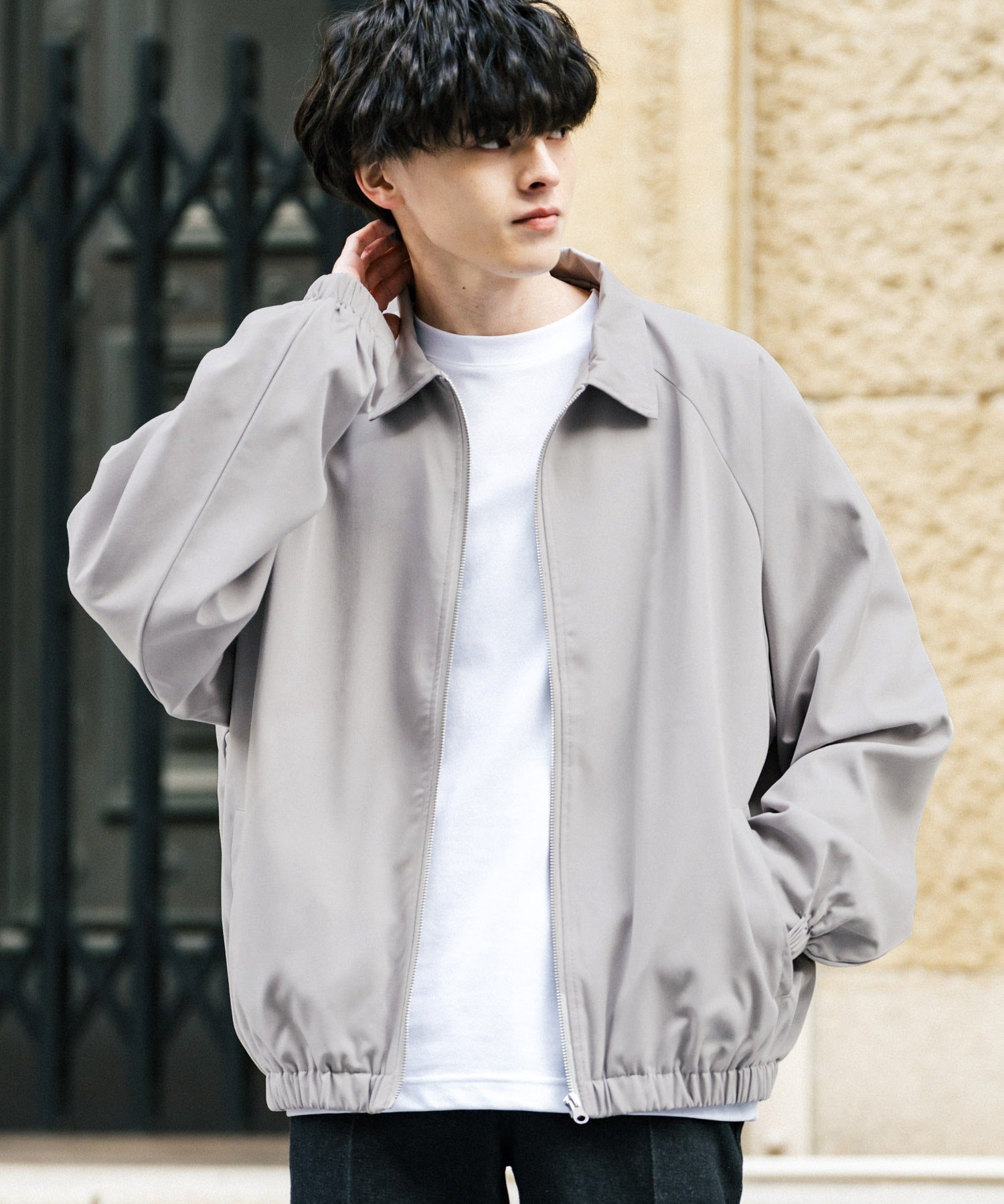 オーバーサイズドルマンスリーブショートブルゾン 13724