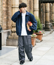 オーバーサイズドルマンスリーブショートブルゾン 13724