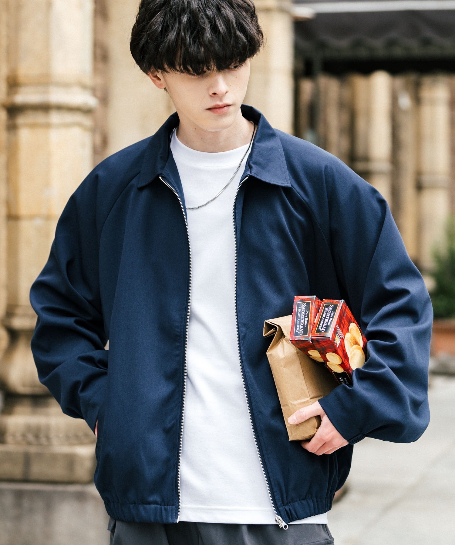 オーバーサイズドルマンスリーブショートブルゾン 13724