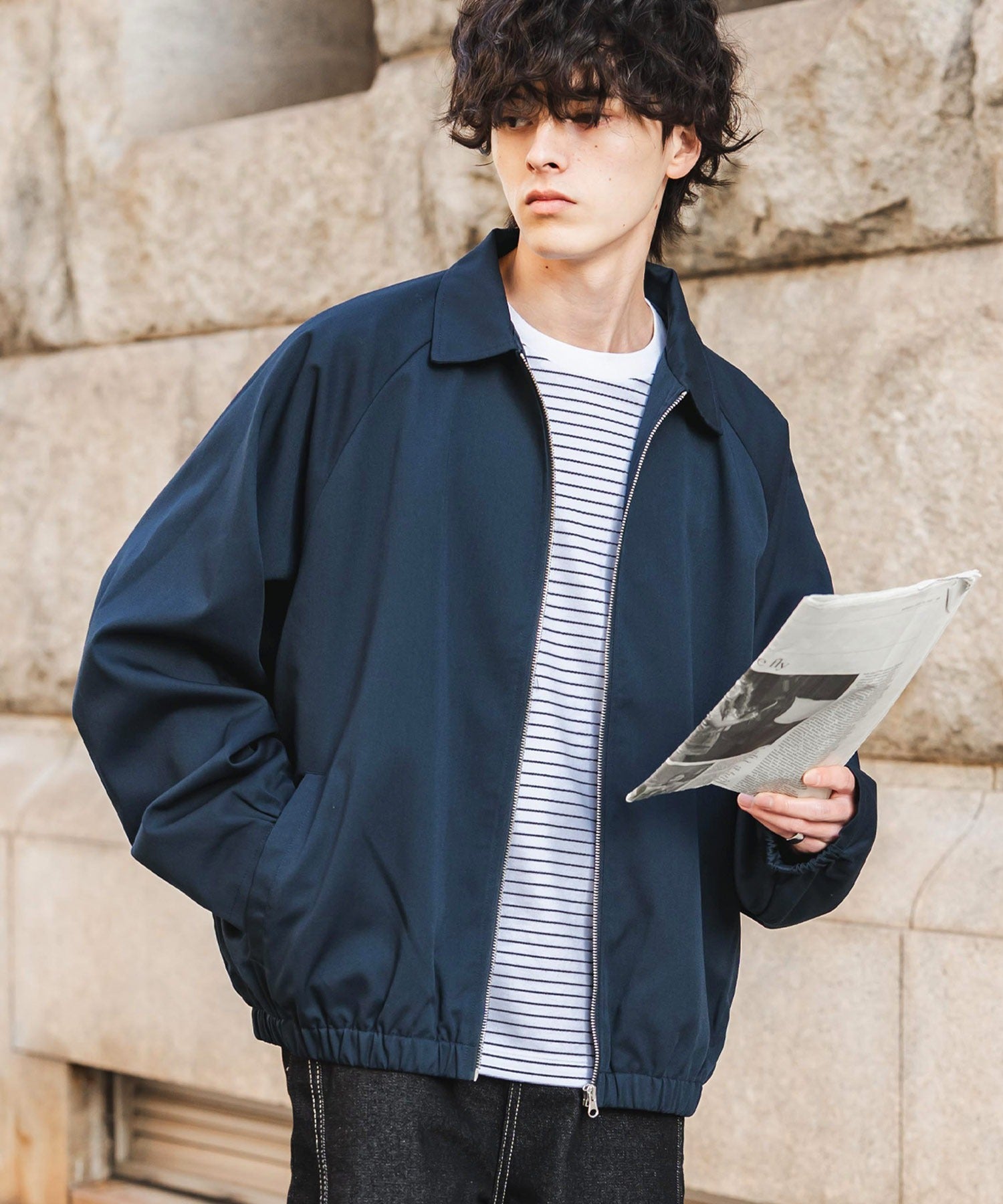 オーバーサイズドルマンスリーブショートブルゾン 13724