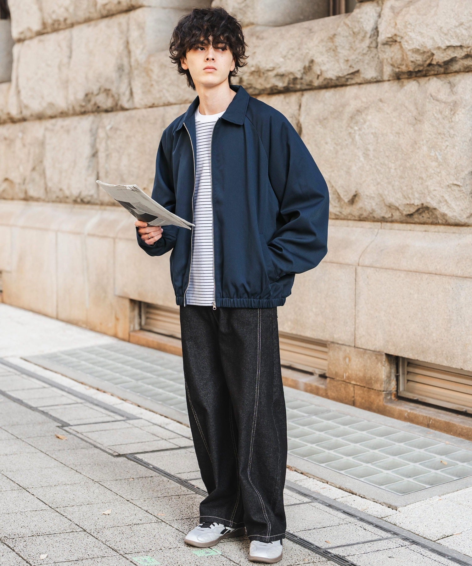 オーバーサイズドルマンスリーブショートブルゾン 13724