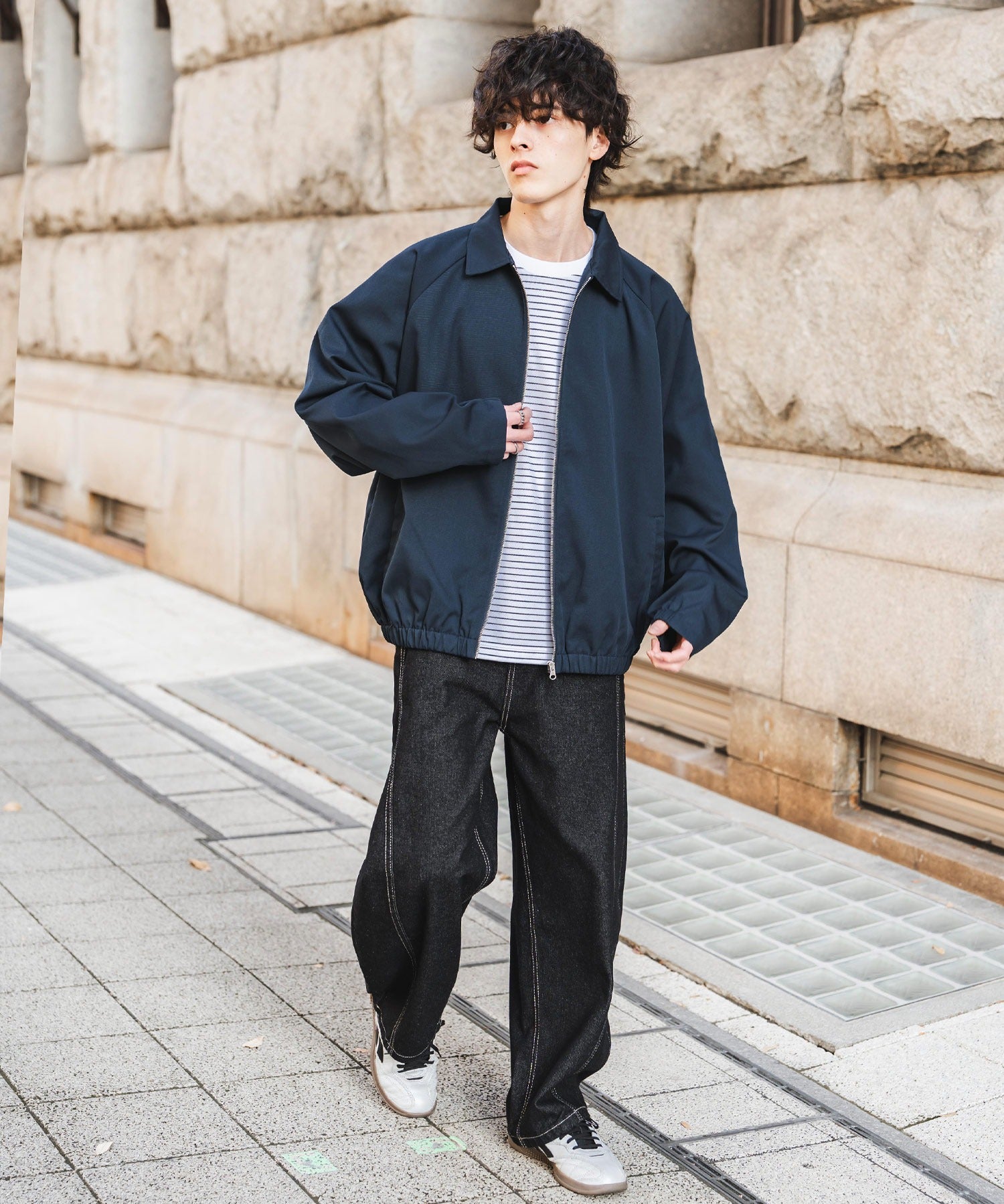 オーバーサイズドルマンスリーブショートブルゾン 13724