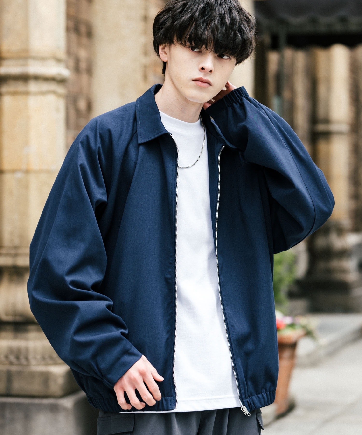 オーバーサイズドルマンスリーブショートブルゾン 13724