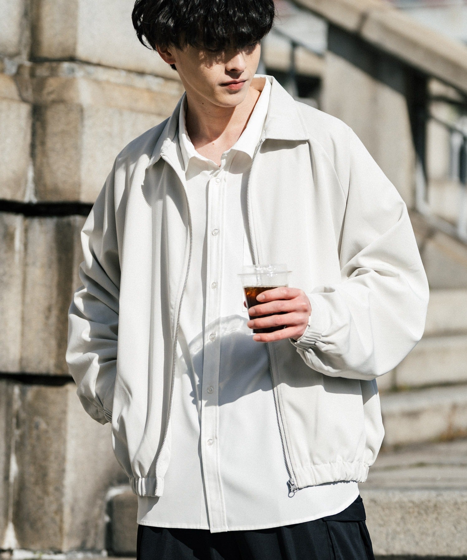 オーバーサイズドルマンスリーブショートブルゾン 13724