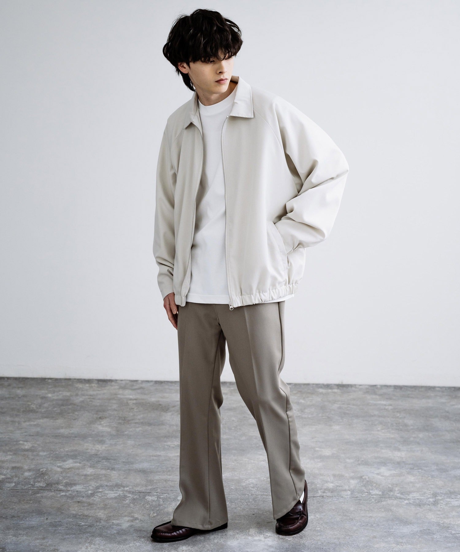 オーバーサイズドルマンスリーブショートブルゾン 13724