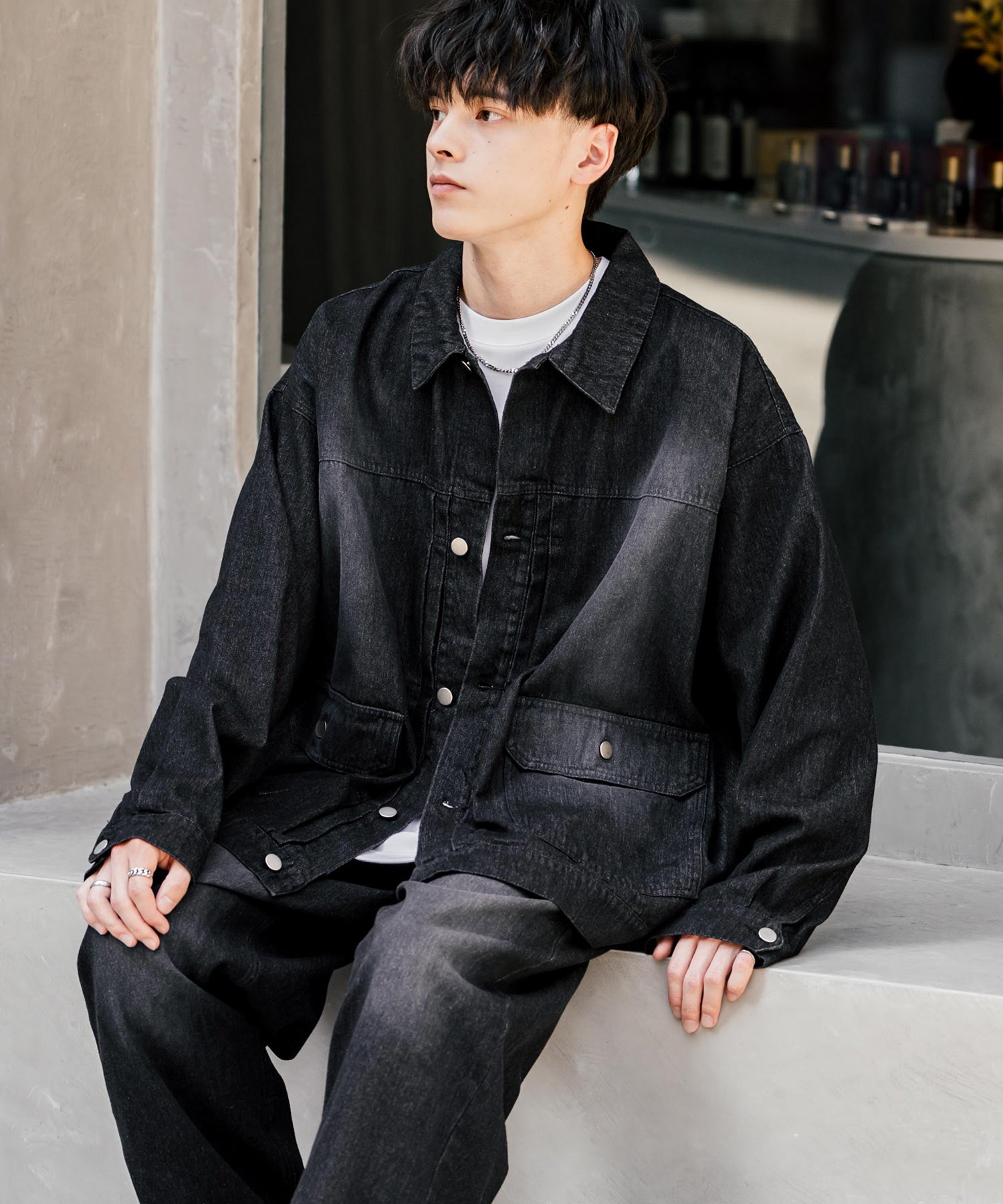 セットアップ】オーバーサイズデニムジャケット＋ワイドパンツ – Rocky