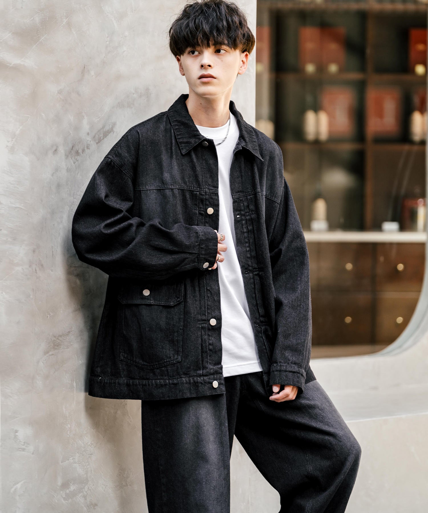 セットアップ】オーバーサイズデニムジャケット＋ワイドパンツ – Rocky