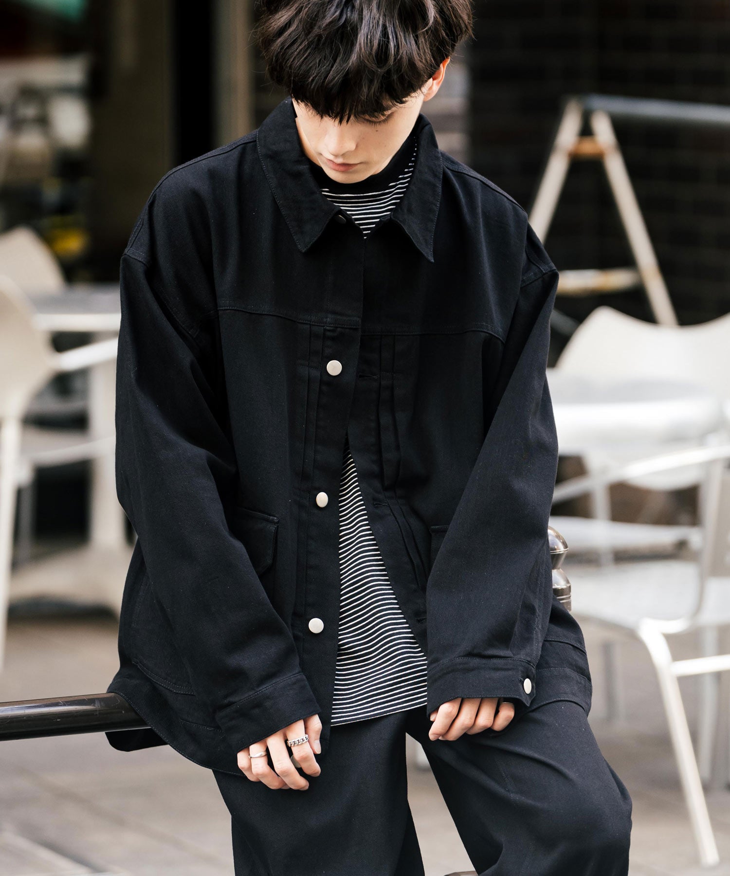 セットアップ】オーバーサイズデニムジャケット＋ワイドパンツ – Rocky