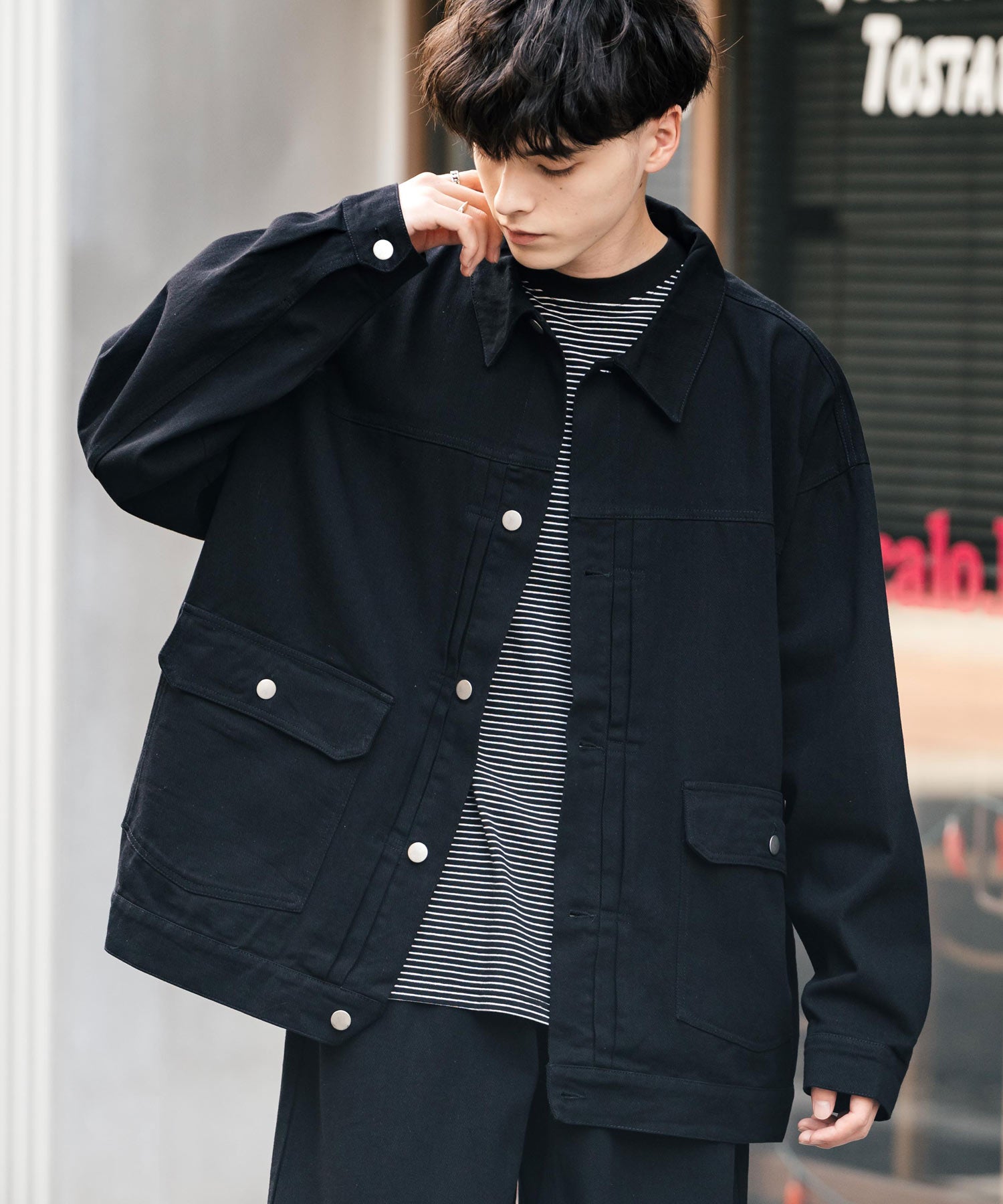 セットアップ】オーバーサイズデニムジャケット＋ワイドパンツ – Rocky