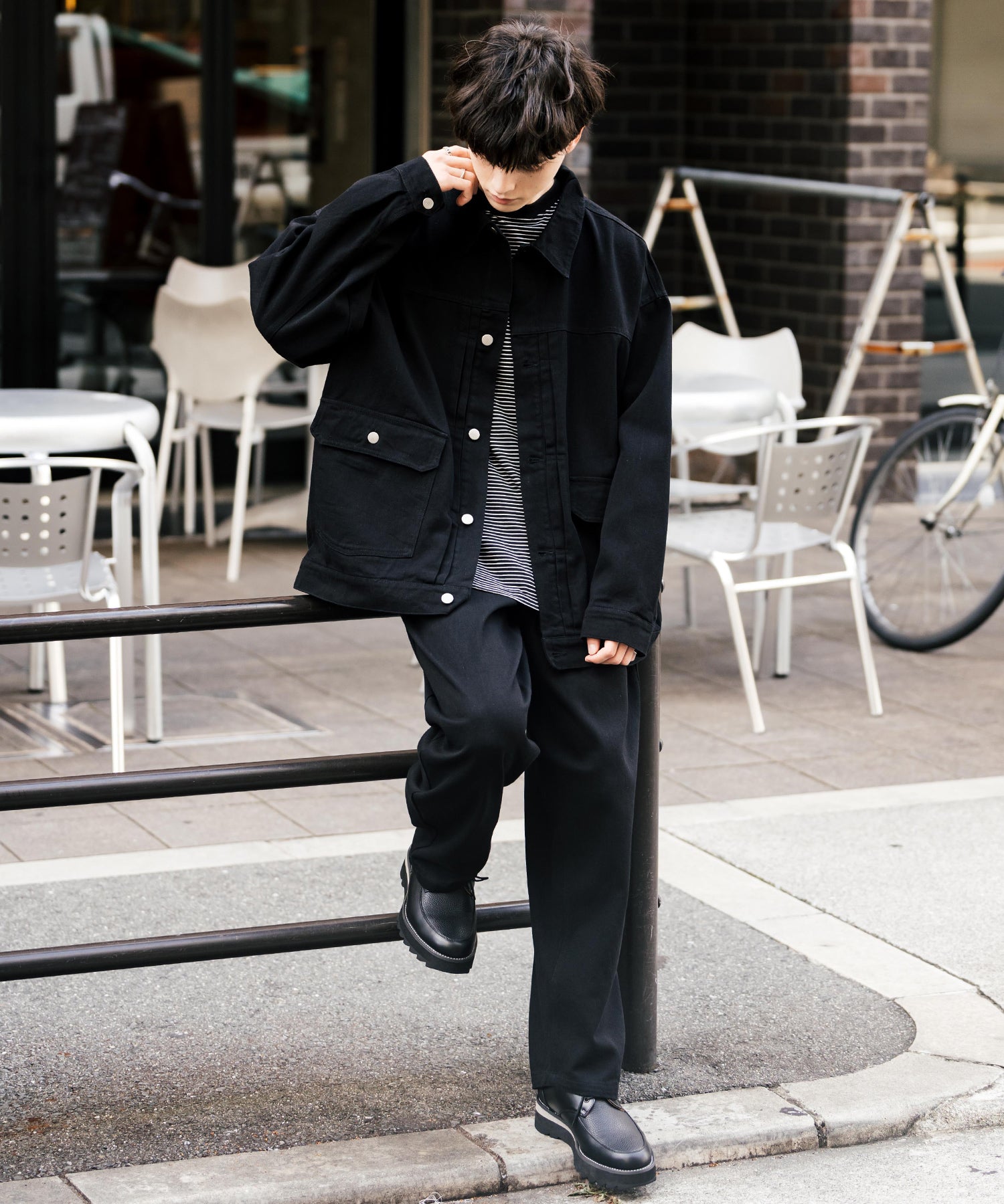 セットアップ】オーバーサイズデニムジャケット＋ワイドパンツ – Rocky