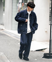 【セットアップ】オーバーサイズデニムジャケット＋ワイドパンツ