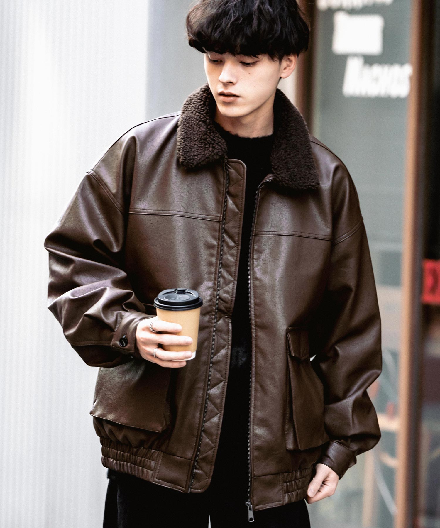 オーバーサイズPUレザー G-1型フライトブルゾン 13760 – Rocky Monroe