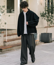 新色追加 オーバーサイズテックメルトンドルマンスリーブショートブルゾン 13764