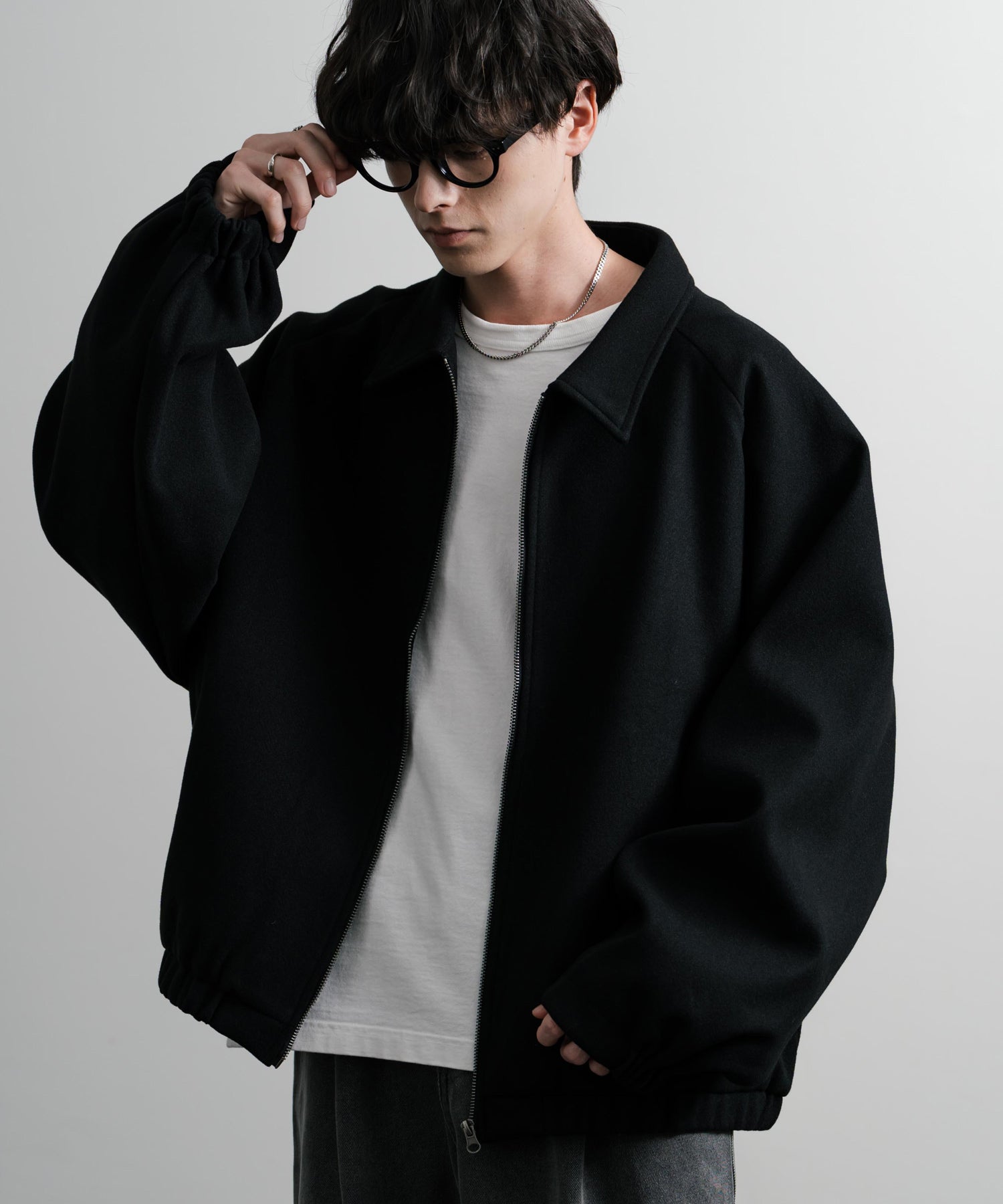 新色追加 オーバーサイズテックメルトンドルマンスリーブショート