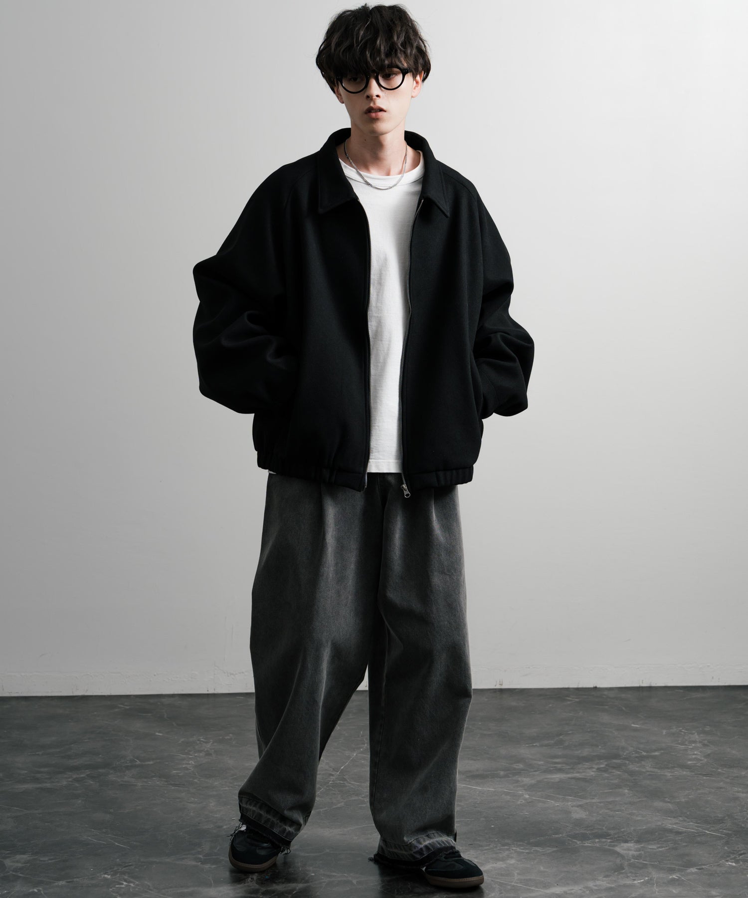 新色追加 オーバーサイズテックメルトンドルマンスリーブショート