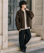 新色追加 オーバーサイズテックメルトンドルマンスリーブショートブルゾン 13764