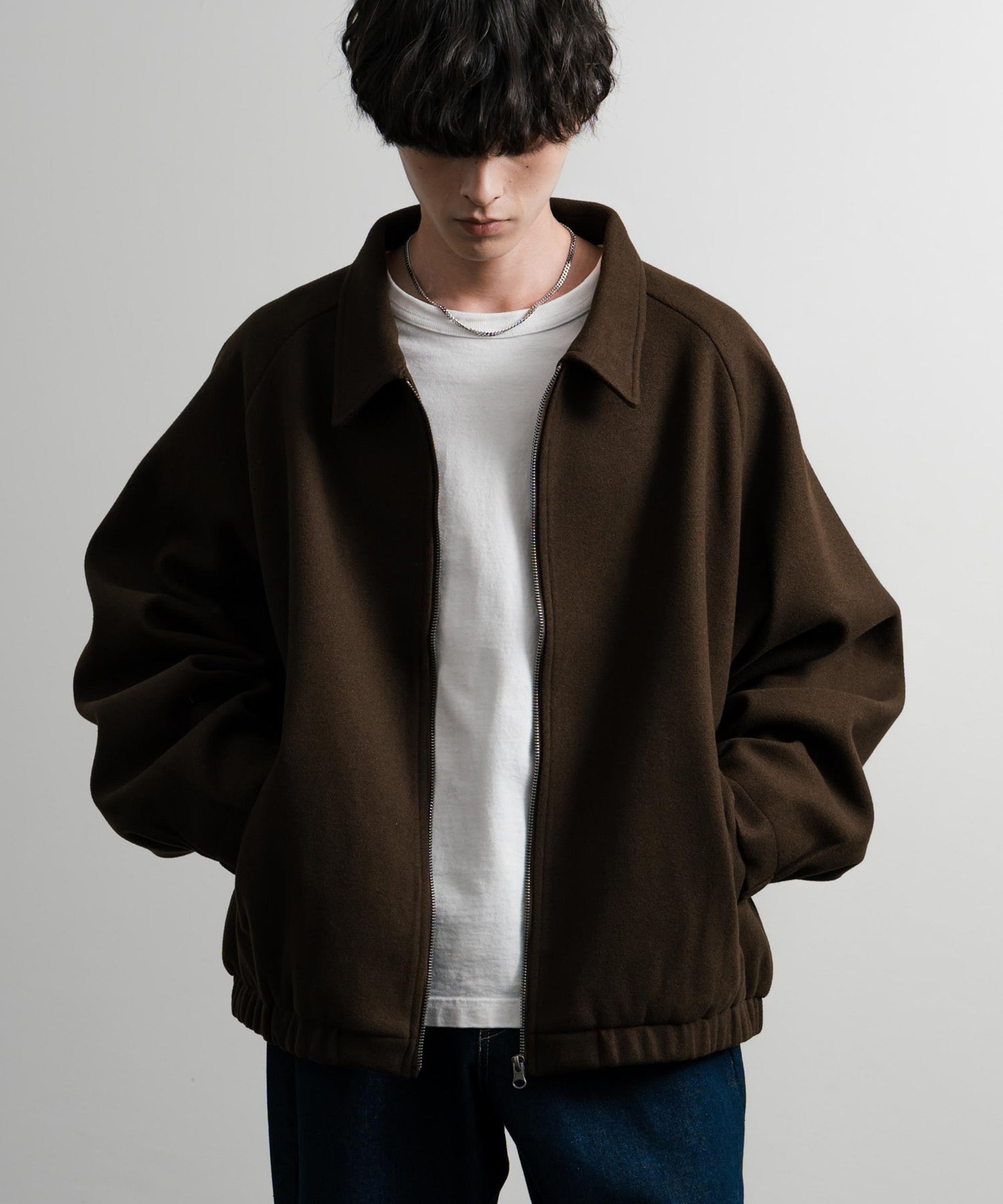 新色追加 オーバーサイズテックメルトンドルマンスリーブショート