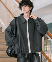 新色追加 オーバーサイズテックメルトンドルマンスリーブショートブルゾン 13764