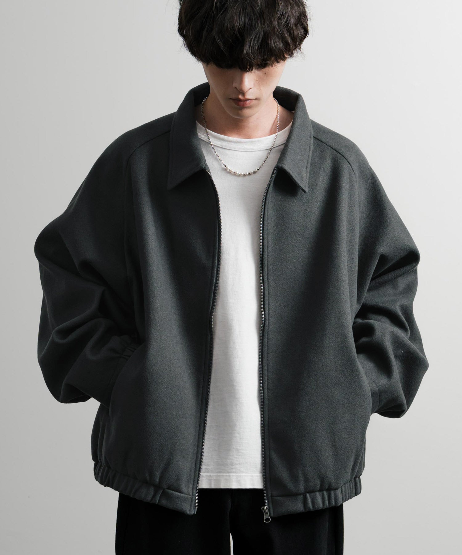 新色追加 オーバーサイズテックメルトンドルマンスリーブショート