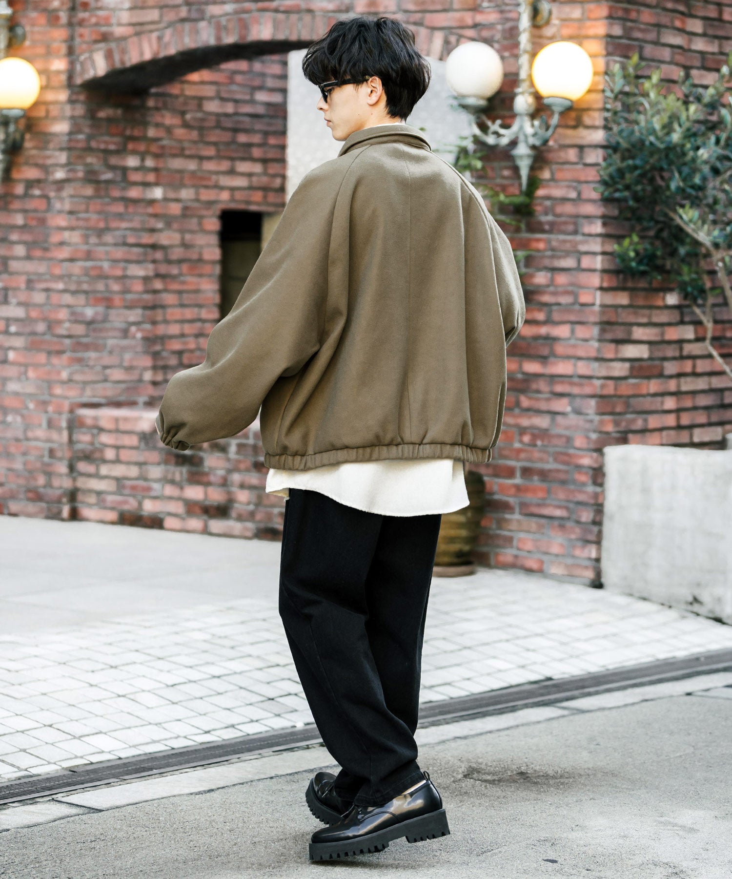 新色追加 オーバーサイズテックメルトンドルマンスリーブショート