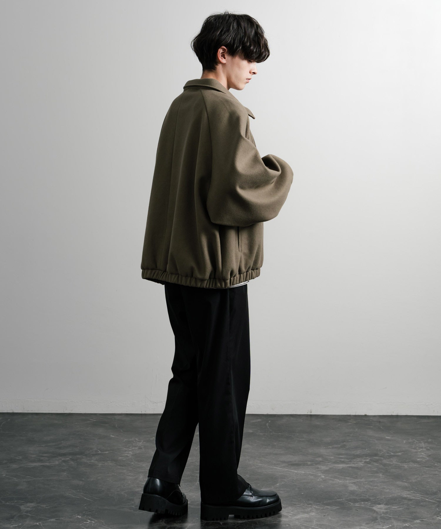 極美品 ラシュモン ミリタリーブルゾン ワイドスリーブ ベージュカーキ 日本製 極美品 ラシュモン ミリタリーブルゾン ワイドスリーブ ベージュカーキ