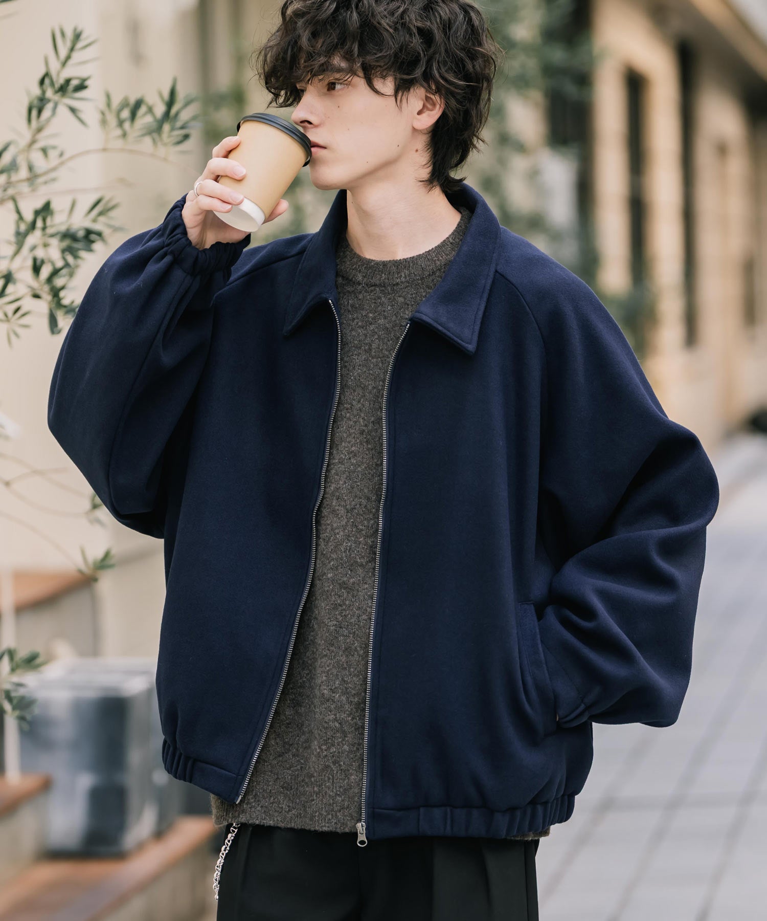 新色追加 オーバーサイズテックメルトンドルマンスリーブショート