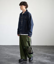 Butler Verner Sails バトラーバーナーセイルズ 日本製/国産 モールドレザー×シワ加工ナイロン巾着ショルダー JA-2865 13793