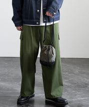 Butler Verner Sails バトラーバーナーセイルズ 日本製/国産 モールドレザー×シワ加工ナイロン巾着ショルダー JA-2865 13793