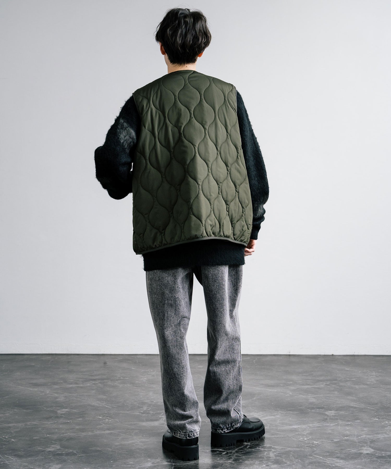 ひょうたんキルト×フリース 2WAYリバーシブル中綿入り前開きベスト