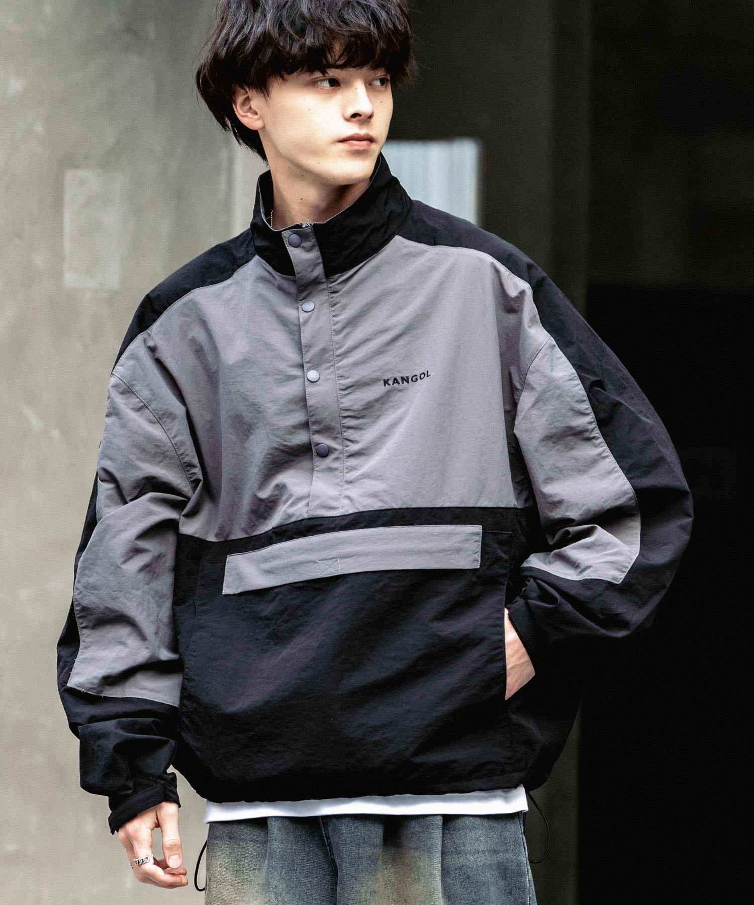 KANGOL カンゴール 別注コラボ オーバーサイズアノラックジャケット