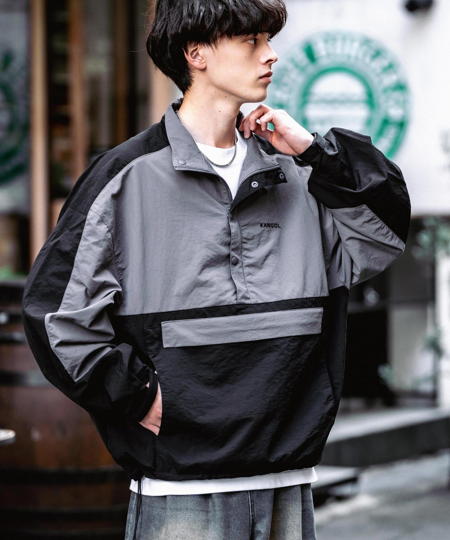 KANGOL カンゴール 別注コラボ オーバーサイズアノラックジャケット