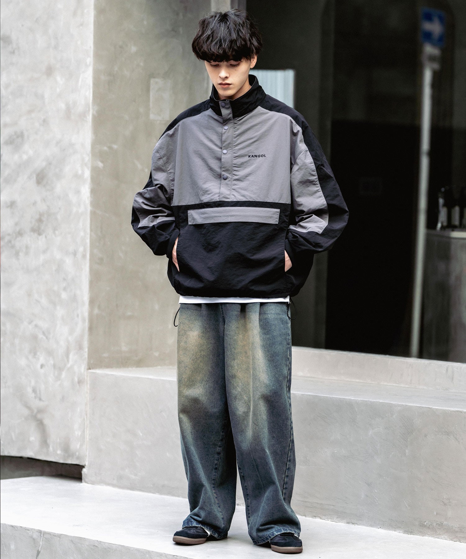 KANGOL カンゴール 別注コラボ オーバーサイズアノラックジャケット