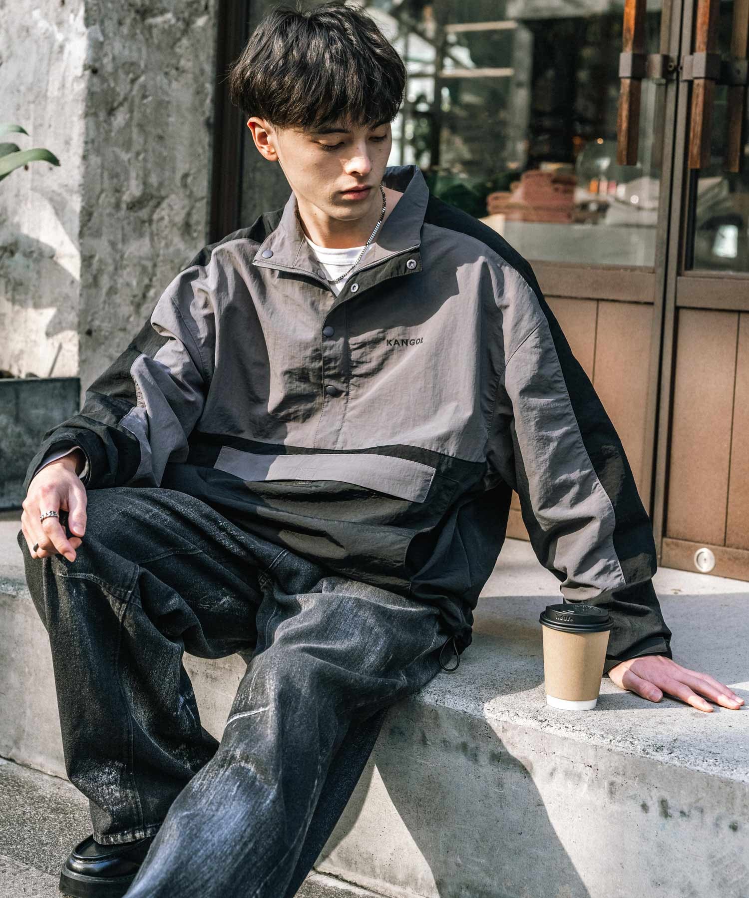 KANGOL カンゴール 別注コラボ オーバーサイズアノラックジャケット