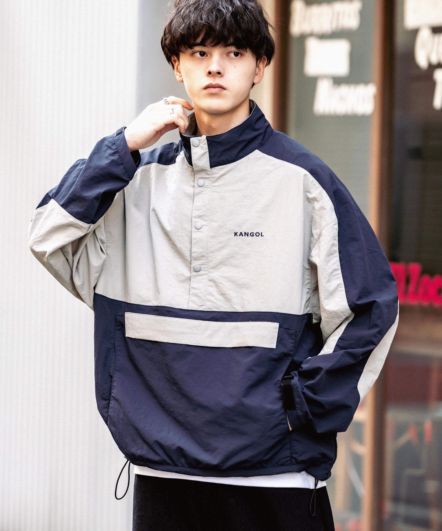 KANGOL カンゴール 別注コラボ オーバーサイズアノラックジャケット