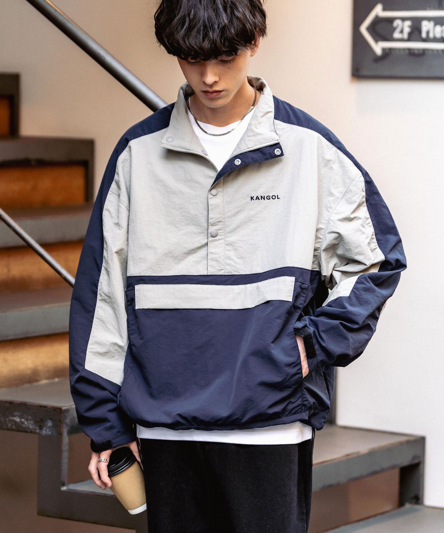 KANGOL カンゴール 別注コラボ オーバーサイズアノラックジャケット