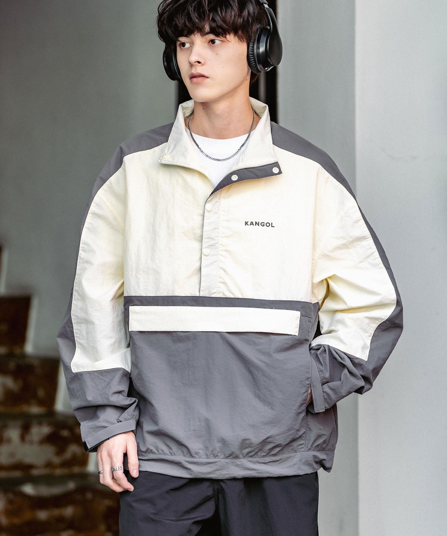 KANGOL カンゴール 別注コラボ オーバーサイズアノラックジャケット