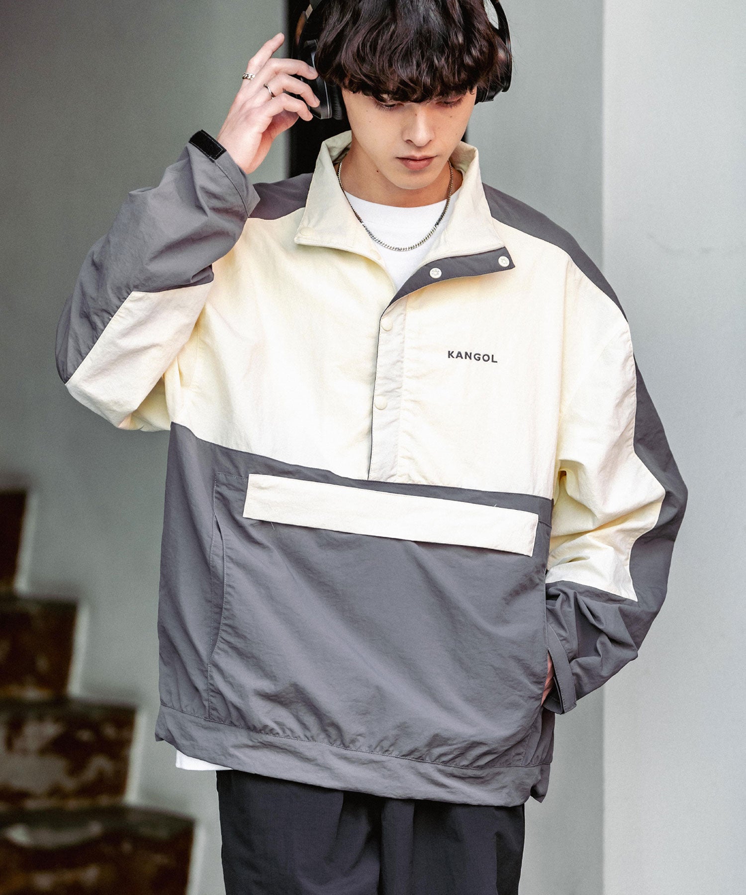 KANGOL カンゴール 別注コラボ オーバーサイズアノラックジャケット